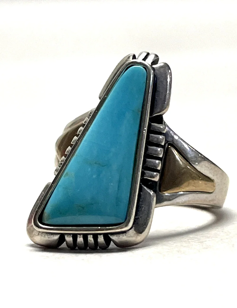 Vintage Carlisle Sterling Silver Turquoise Ring Southwestern Size 5.75 6g